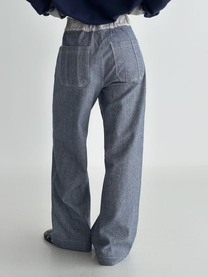 The Posh Patchwork Denim Jeans | 手工感拼布牛仔