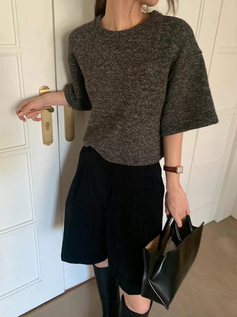 3/4 Sleeves Knit Top | 紙版人4分袖針織Top