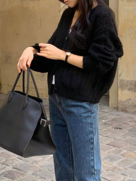 Cozy Knitted Cardigan | 慵懶風縷空針織外套