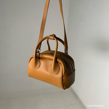 【Monotour 連線】Bucks & Leather Mini Cutie Lambskin Bowling Bag
