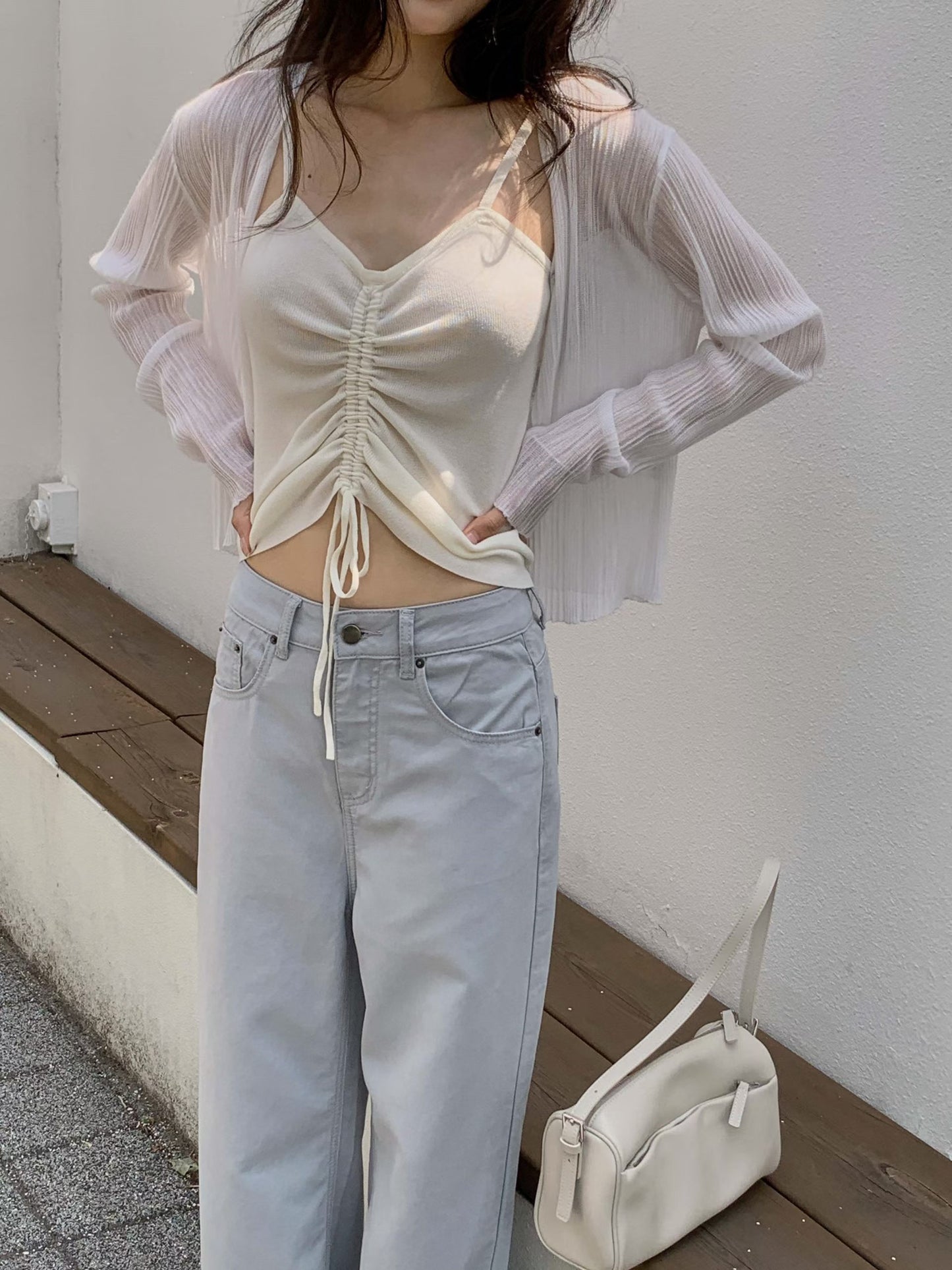 Textured Airy Layer Cover Up | 空氣層次感薄外搭