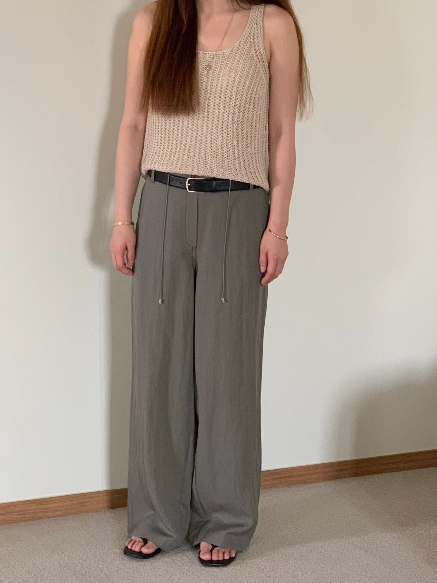 [𝑳𝒊𝒏𝒆𝒏 𝑬𝒅𝒊𝒕] Weaving Crochet U Tank |  寬肩鈎織背心