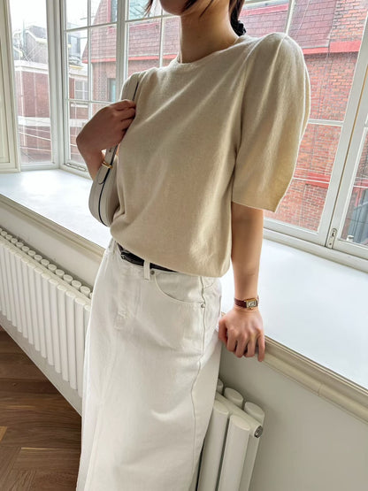 【入春恩物】 Timeless Spring Cashmere Knit | 春季薄羊絨混針織Top