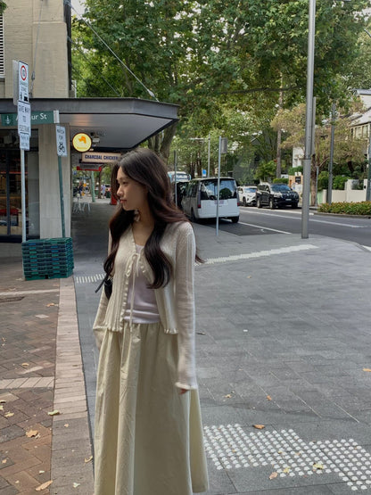 Crochet Ribbon Cardigan | 細緻鈎針綁結外套
