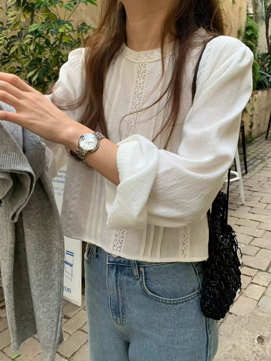 簡約復古風小圓領襯衫 | The Classique Romance Blouse