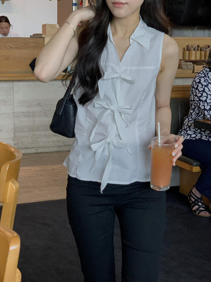 Dolly Ribbon-Accent Top | 蝴蝶綁結背心