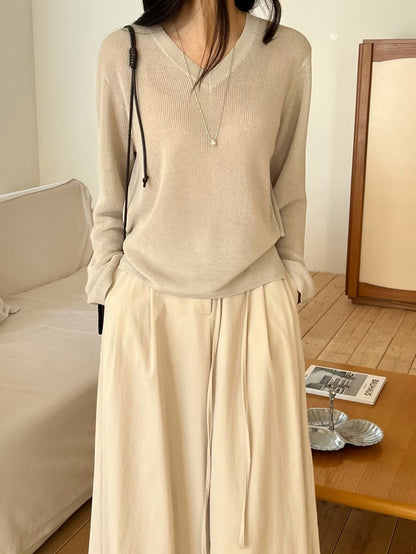 [𝑳𝒊𝒏𝒆𝒏 𝑬𝒅𝒊𝒕] Featherlight Soft Linen Cover-up | 飄羽天絲混麻罩衫
