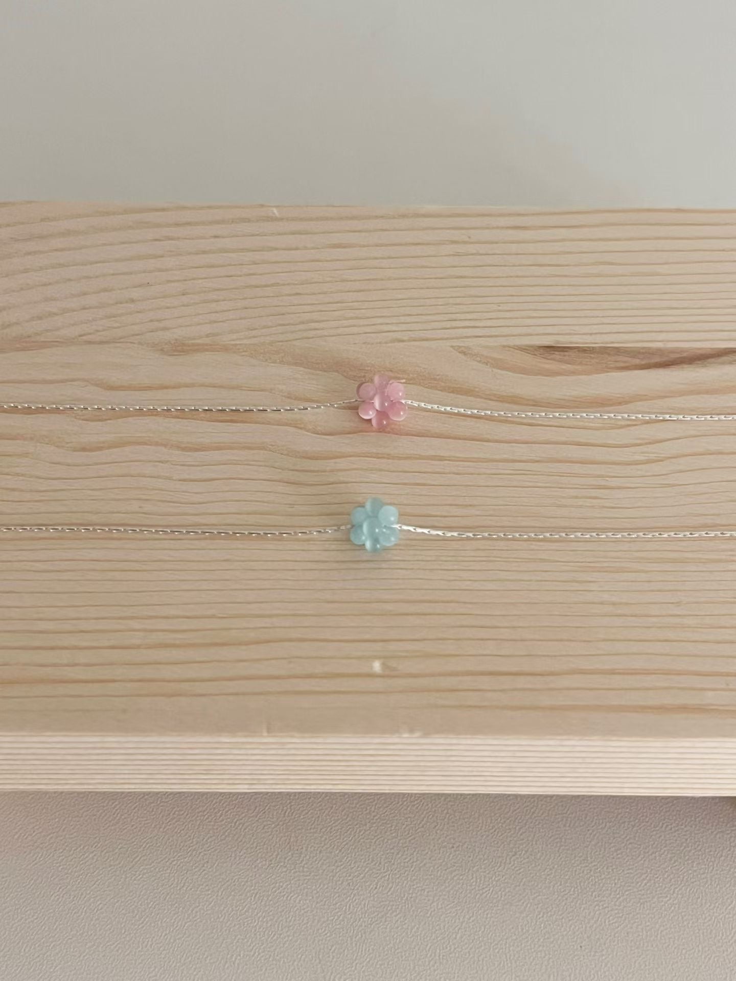 Blossom Cluster Bead Necklace | 粉色小串束頸鏈￼