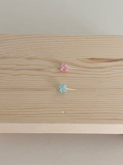 Blossom Cluster Bead Necklace | 粉色小串束頸鏈￼