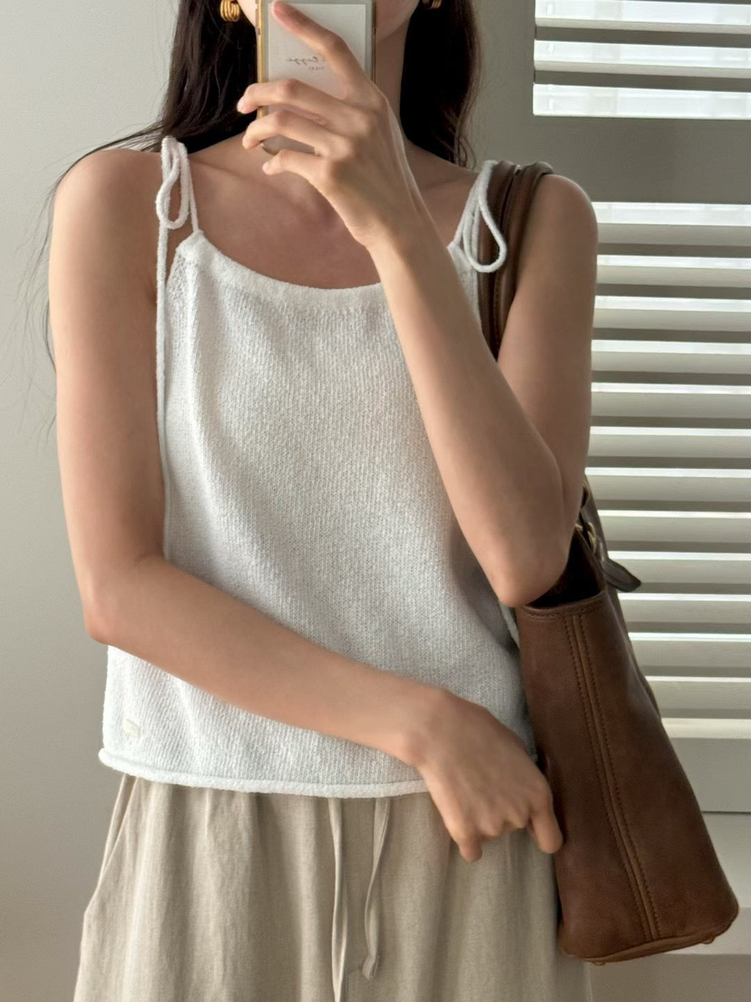 Spaghetti Tie Shoulder Cami