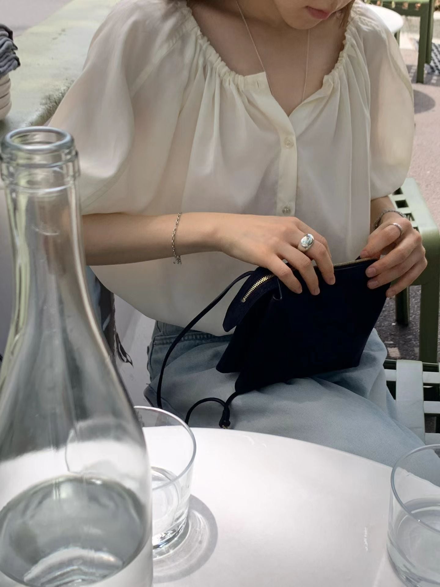 Parisian Bubble String Blouse