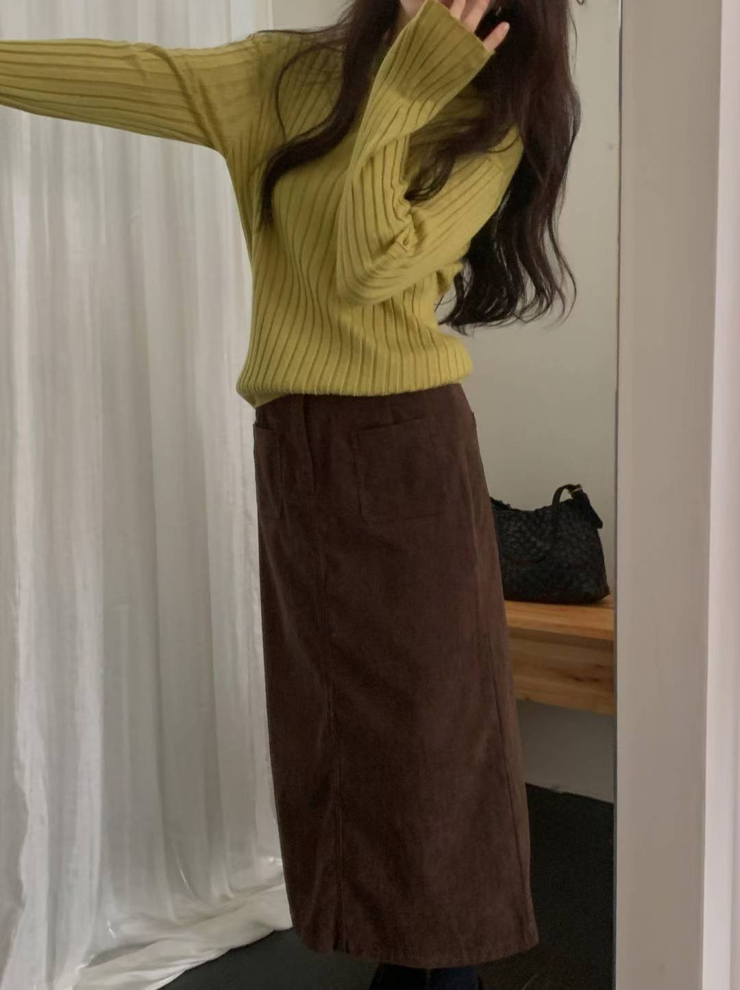 Barn Life Corduroy Midi Skirt