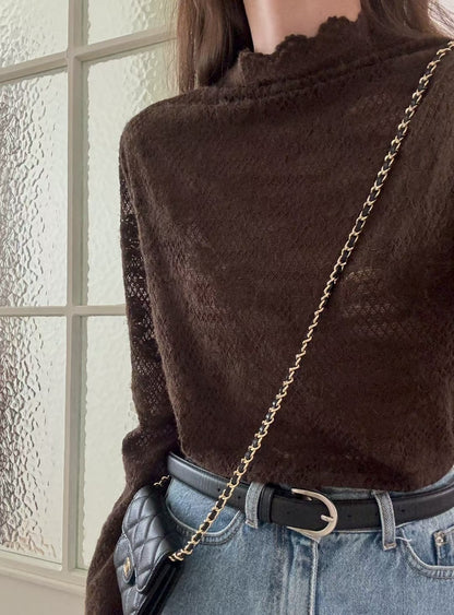 Romance Snowy Lace Top | 溫柔粉雪Lace上衣