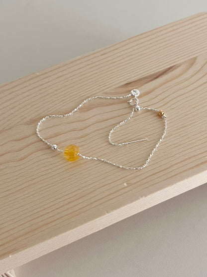 Sunlit Yellow Bead Bracelet | 日光小黃珠￼手鍊
