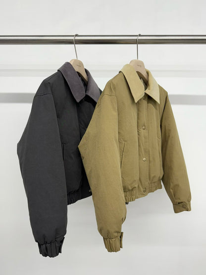 【Monotour連線 - 壓軸加碼款】Little Puff Corduroy Collar Bomber Jacket