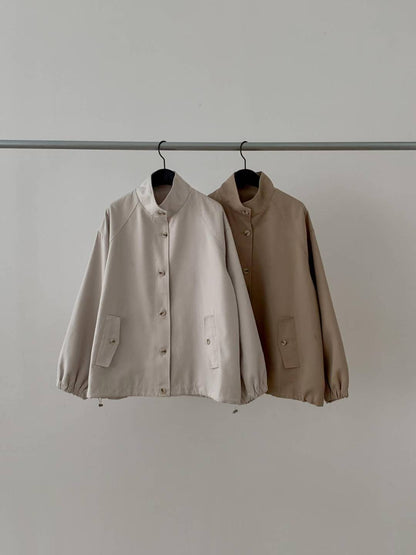 Minimal Balloon Trench Coat | 泡泡中版乾濕外套