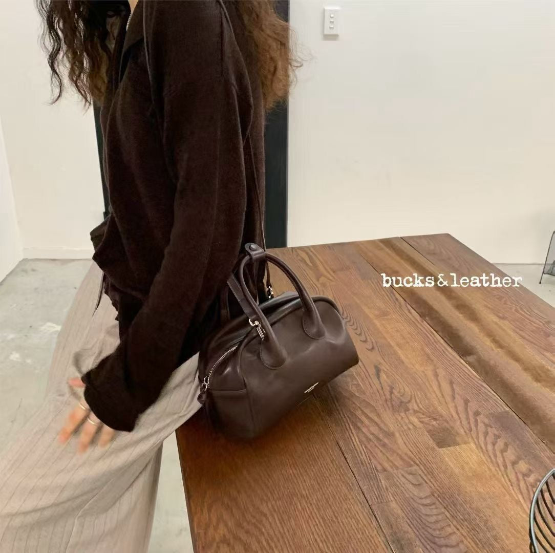 【Monotour 連線】Bucks & Leather Mini Cutie Lambskin Bowling Bag