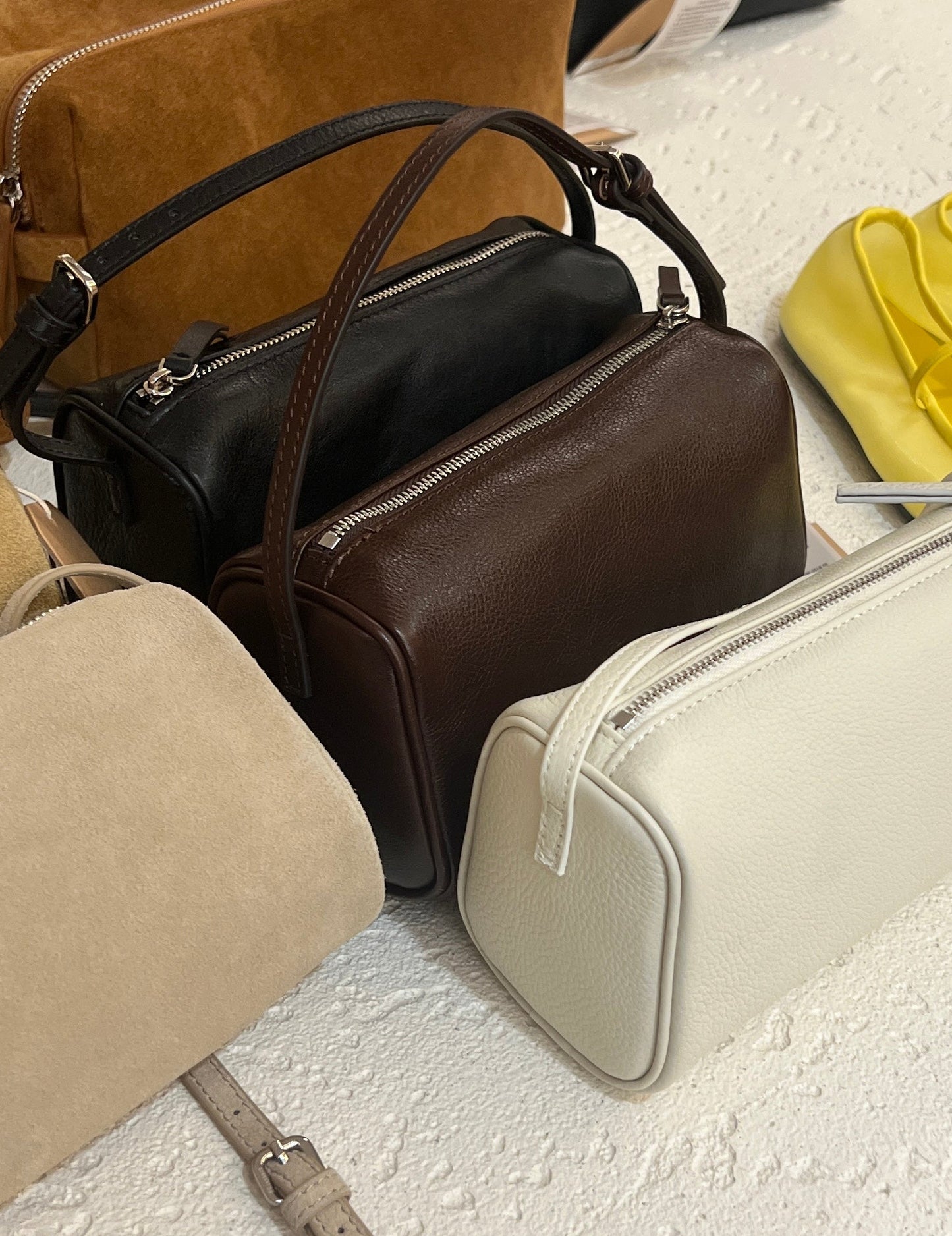 [連線壓軸加碼款] 🇮🇹Italian Leather🇮🇹 高質極小眾韓國皮革品牌 - Calf Leather 2-Way Mini Lunchbox Bag