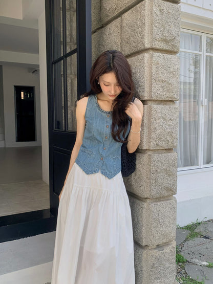 Summer Cotton Cargo Skirt | 夏日純棉長裙