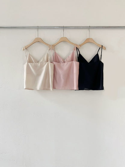 【絕美設計！】Silky Twist Bow Cami | 緞感蝴蝶細肩帶背心