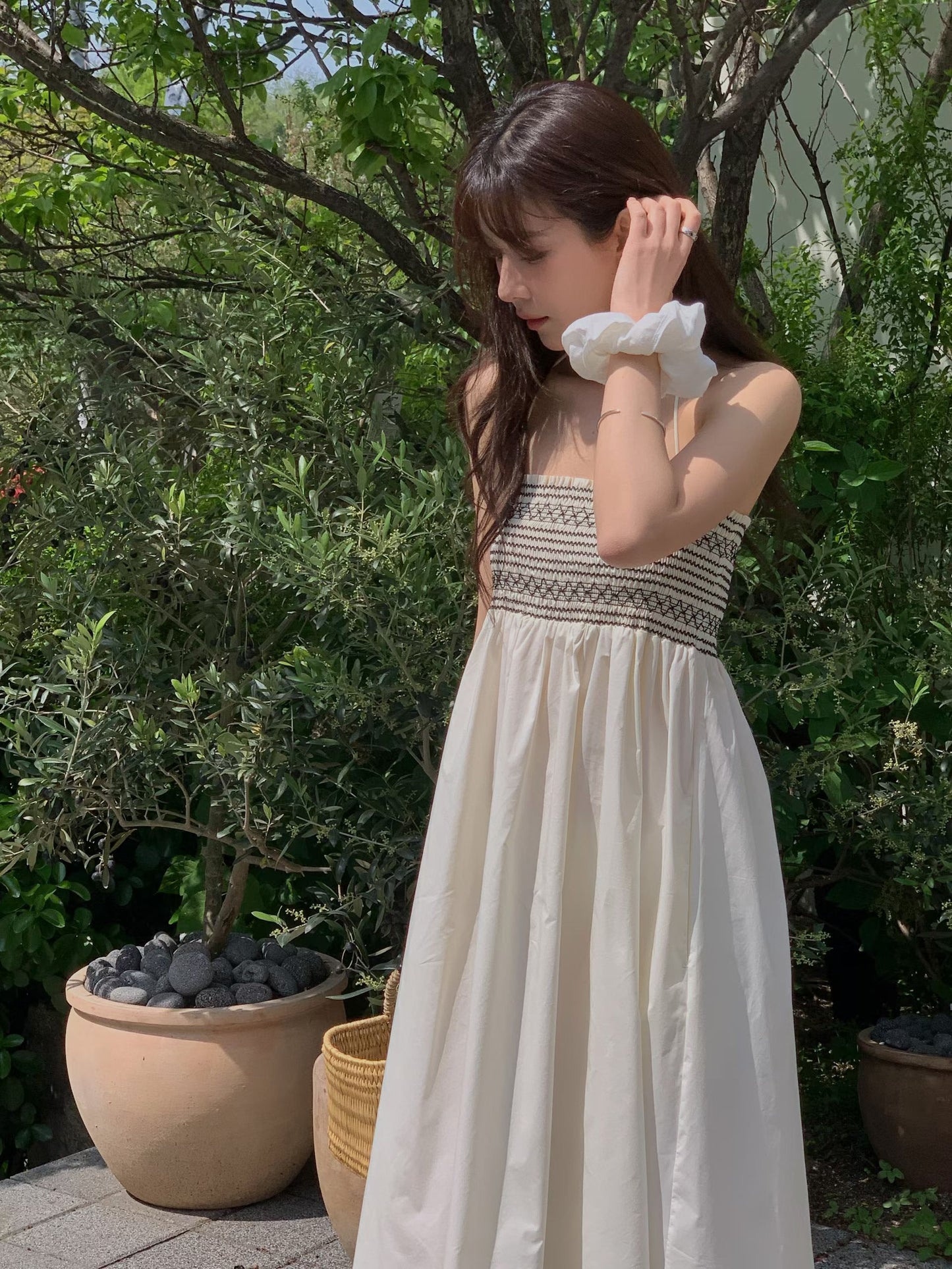 Bohemian Spaghetti Strap OPS | 民族風吊帶飄逸長裙