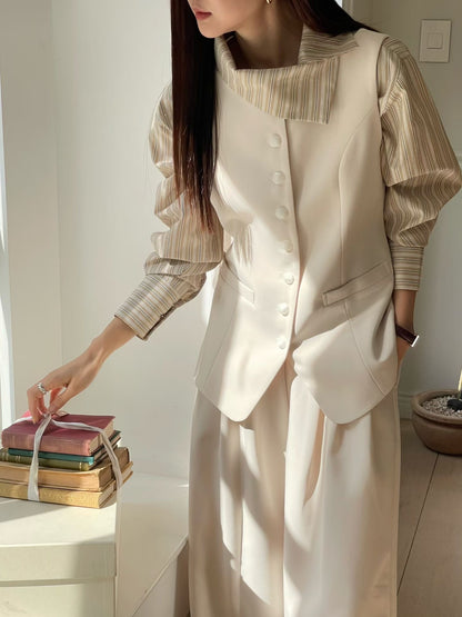 Sleek Suit Vest | 可調較西裝背心外套Top