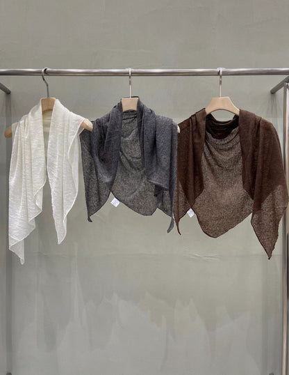 Floatie Soft Sheer Mist Mohair Shawl | 霧感薄透馬海毛三角小披肩