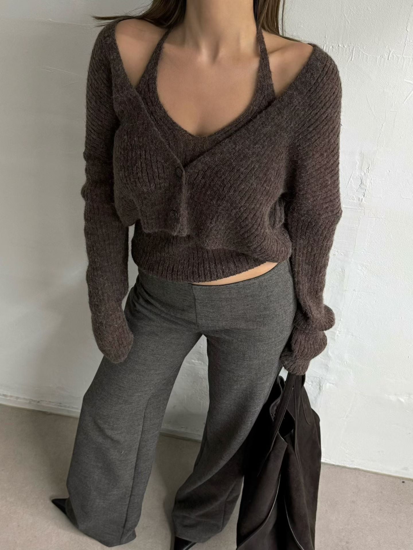Alpaca Halter Neck & Cardi Set