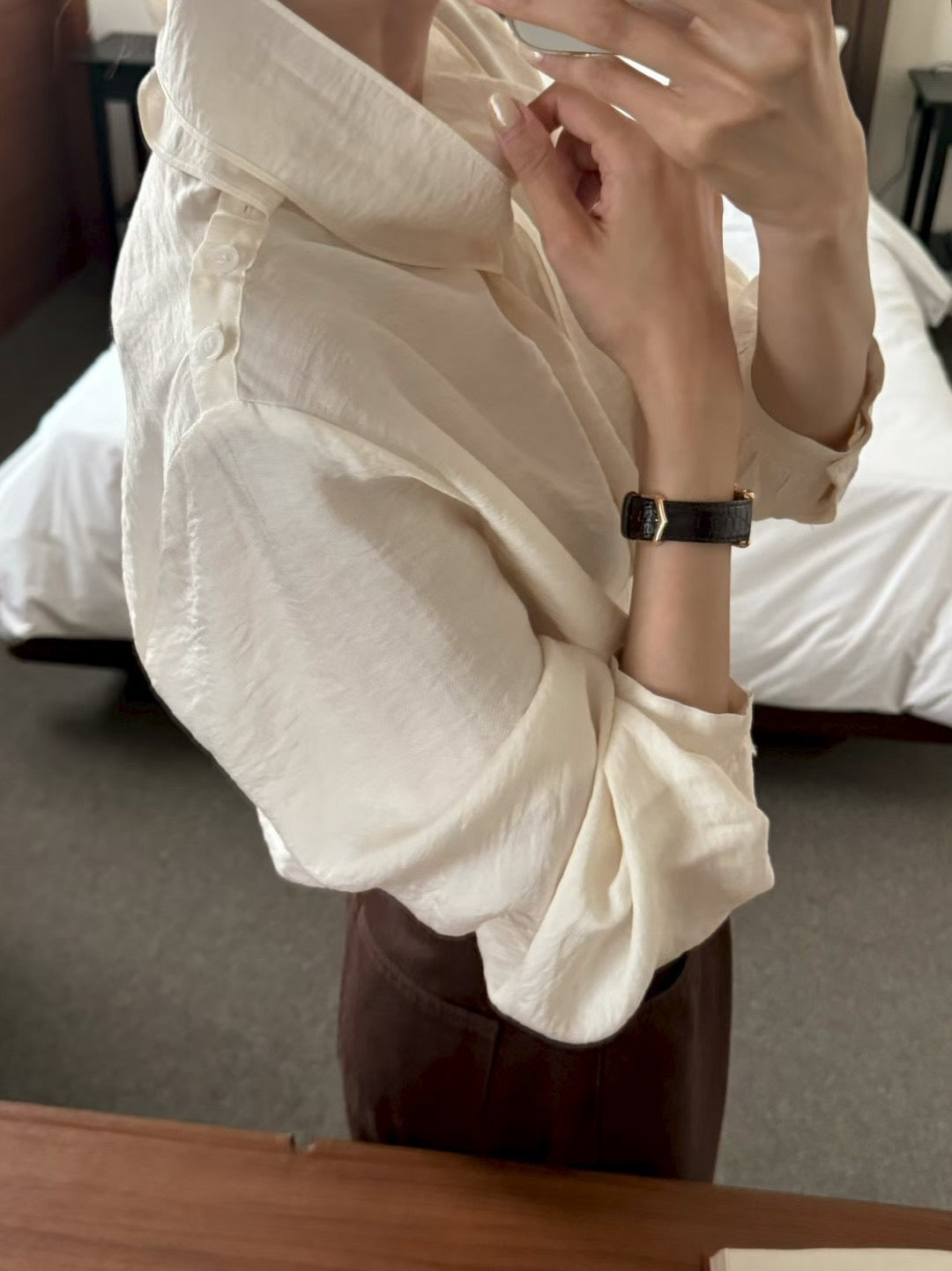 [連線壓軸加碼款] 優美版型 | Snowy Chiffon Necktie Blouse