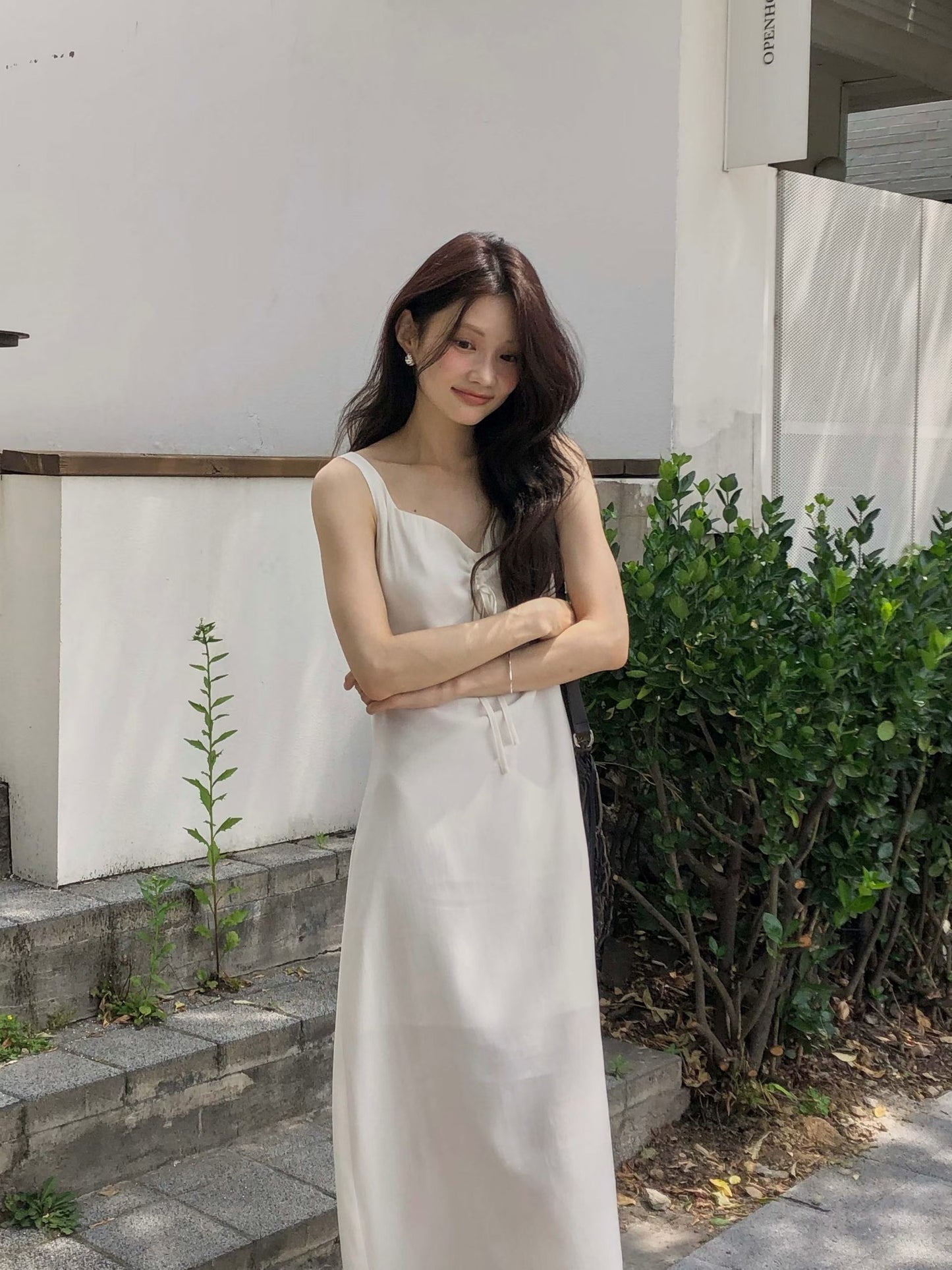 Summer Scallop Neckline Garden Dress | 夏日貝殼領田園長裙