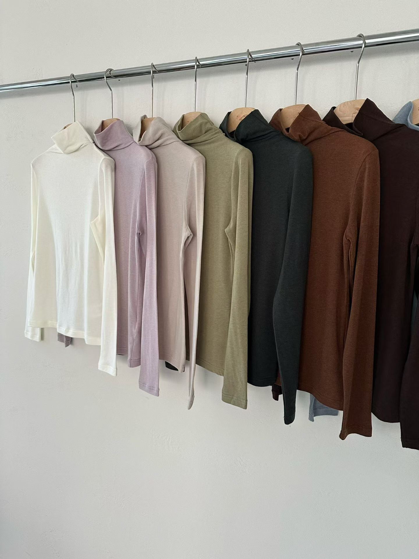 [Premium] Cashmere Tencel Lightweight High Neck Top