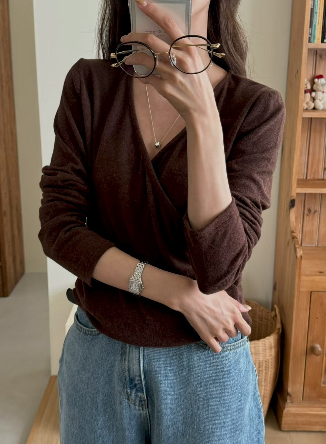 Elegant Wrap Angora Winter Top | 溫柔安哥拉毛搭疊Top