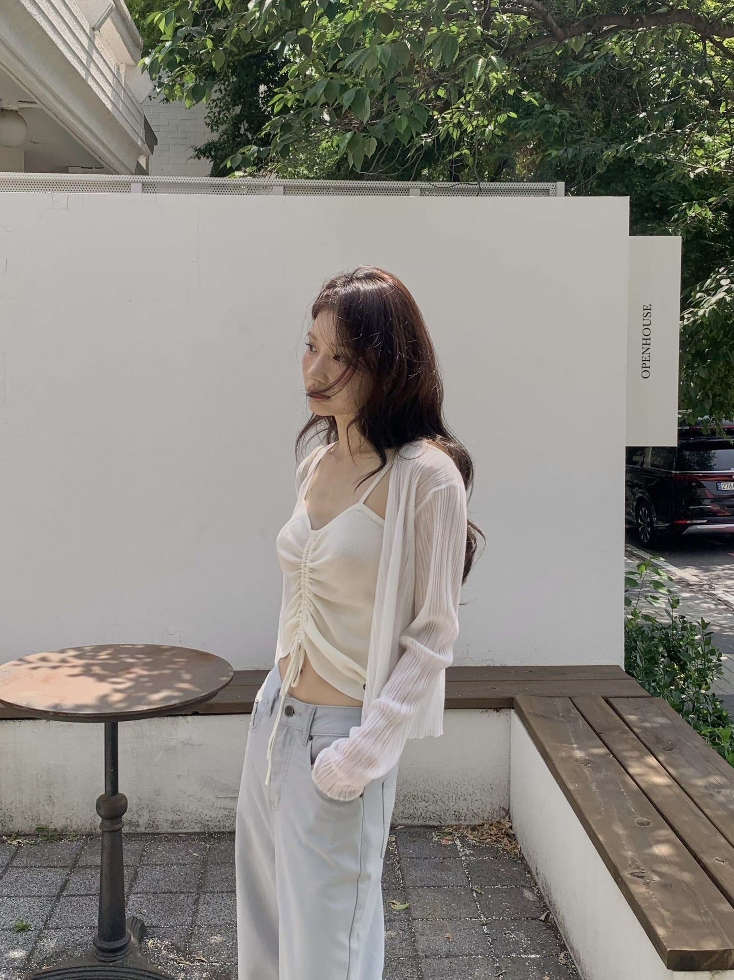 Textured Airy Layer Cover Up | 空氣層次感薄外搭