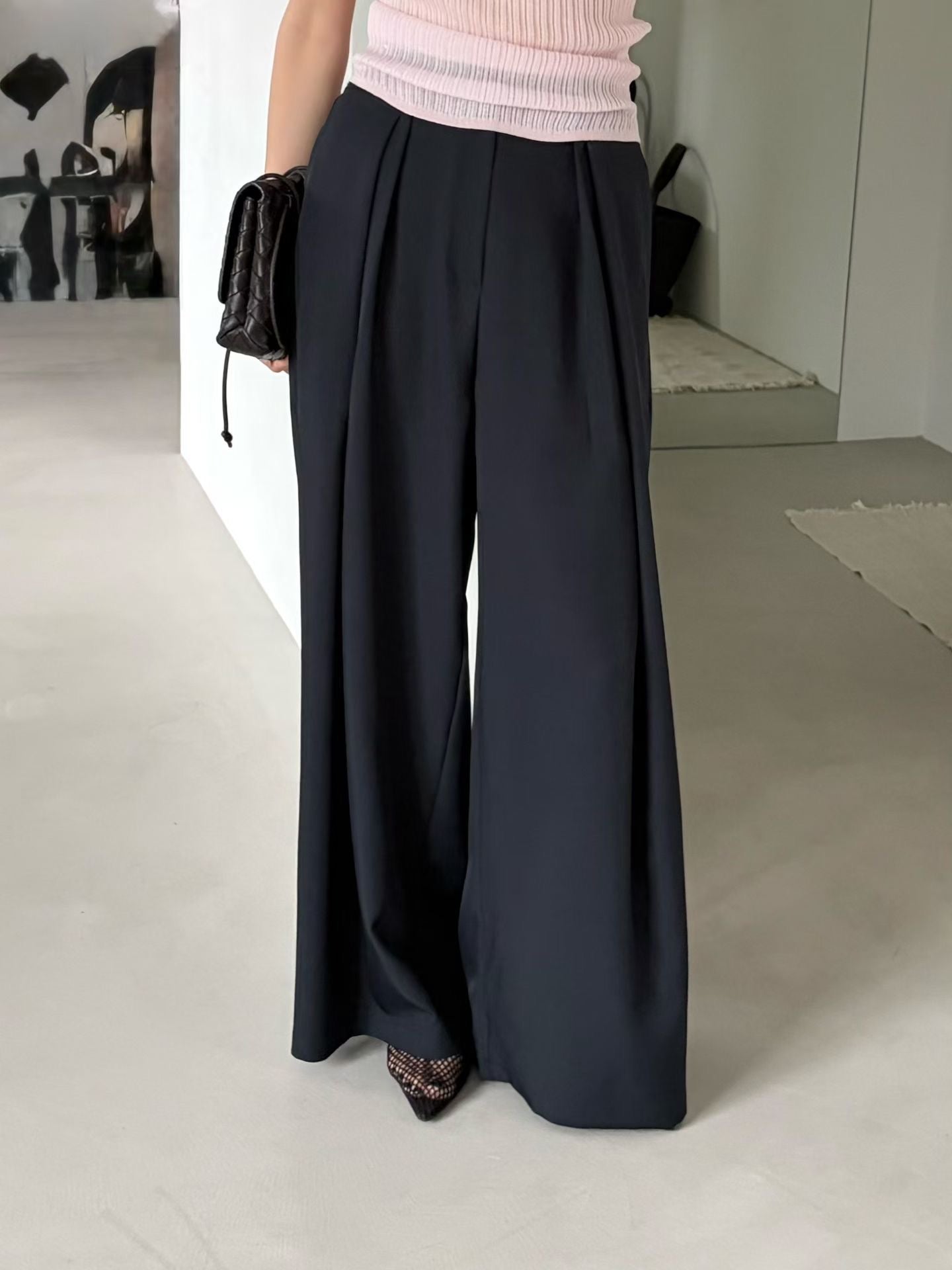 Effortless Frosty Flow Trousers | 清涼垂感人造絲精緻西裝長褲