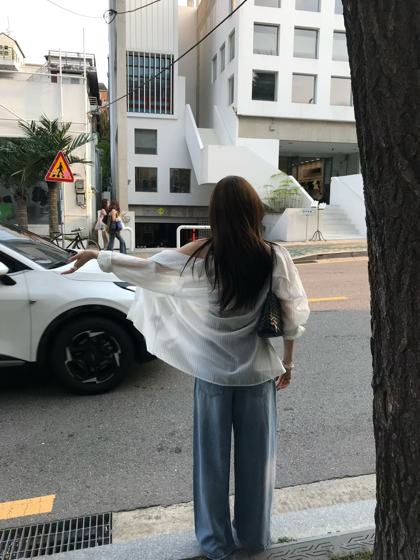 Airy Sheer Boyfriend Striped Shirt | 知性美男友風透膚條紋襯衫