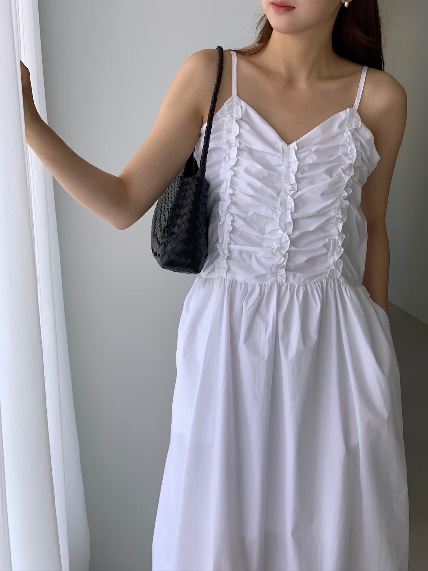 Goddess Scrunchie Detail Maxi Dress | 抓皺背心仙氣長裙￼￼
