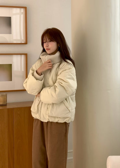 <<嚴寒天氣首選>> Sporty Chic Knitted Collar Jacket | 針織反領3M保暖棉外套