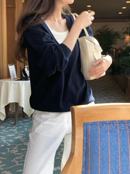 [輕薄復活款] Bloom Deep V Soft Knit