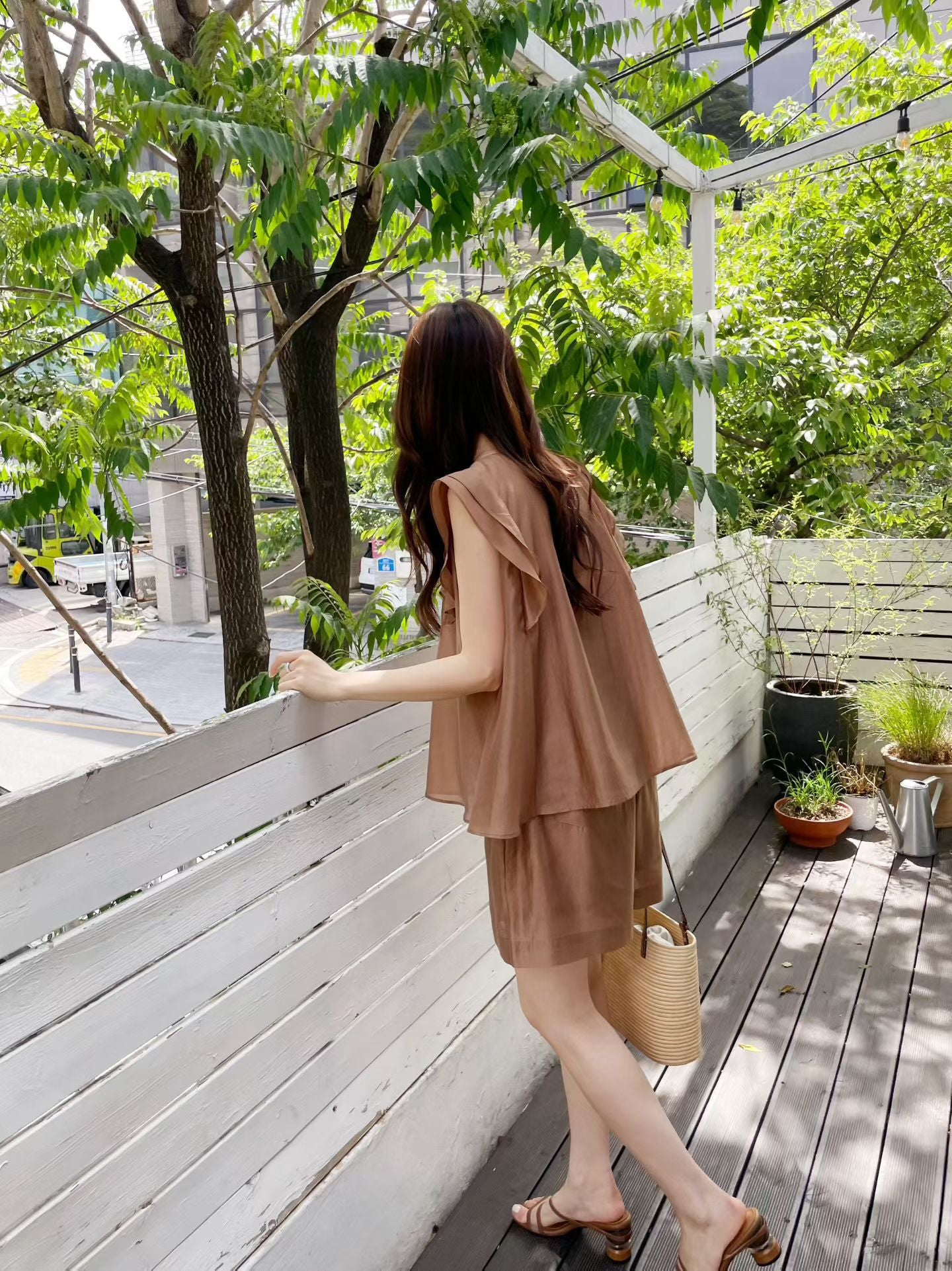 Tencel Flare Capped Sleeves Blouse | 天絲小飛袖氣質上衣