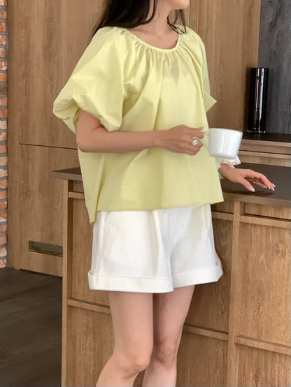 Pure Cotton Summer Balloon Blouse