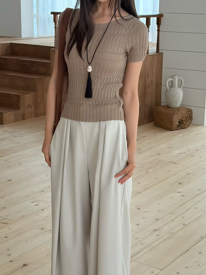 Effortless Frosty Flow Trousers | 清涼垂感人造絲精緻西裝長褲