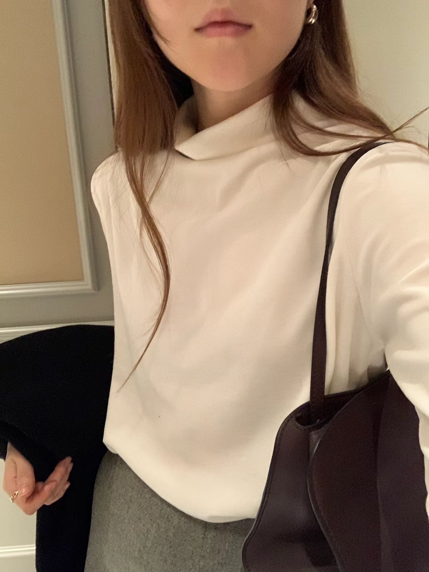 Butter Velvet Mock Neck Blouse