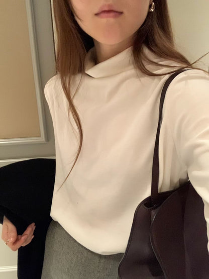 Butter Velvet Mock Neck Blouse
