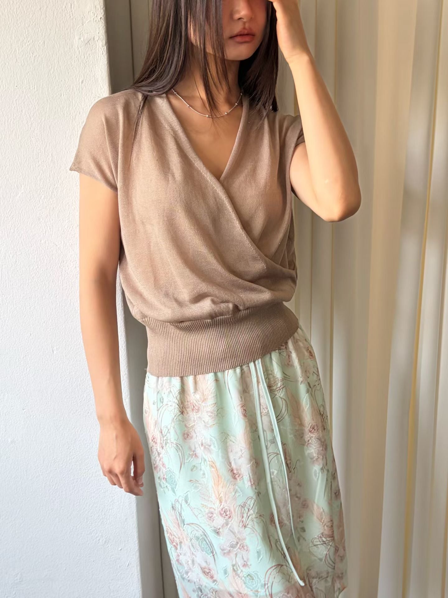 Tencel Cross Vest Knit | 天絲交疊線條背心針織