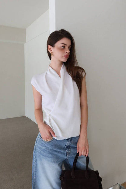 Sasha Side Button Wrap Top