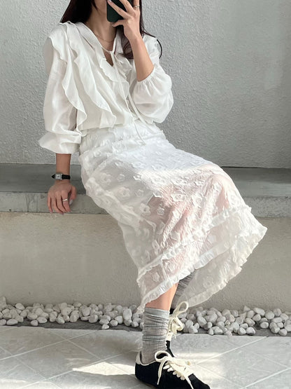 Delicate Crepe Floral Blouse