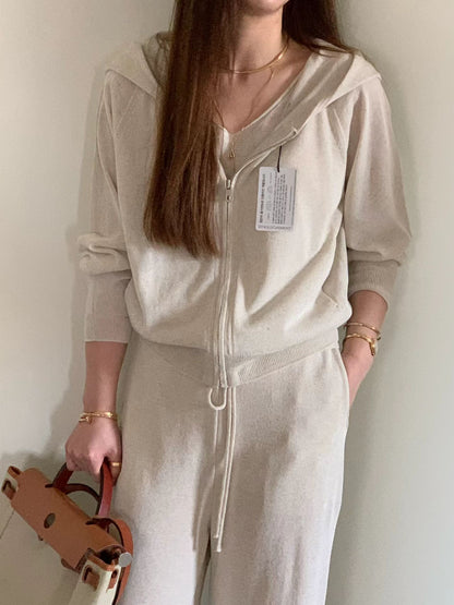 [𝑳𝒊𝒏𝒆𝒏 𝑬𝒅𝒊𝒕] Wholegarment - Casual Sweat Jacket