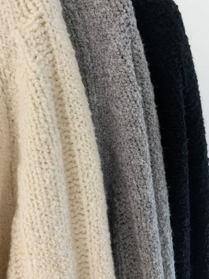 【簡約老錢風 Must Get】Wide Ribbed Cozy Wool Knit | 毛茸茸闊羅紋羊毛針織