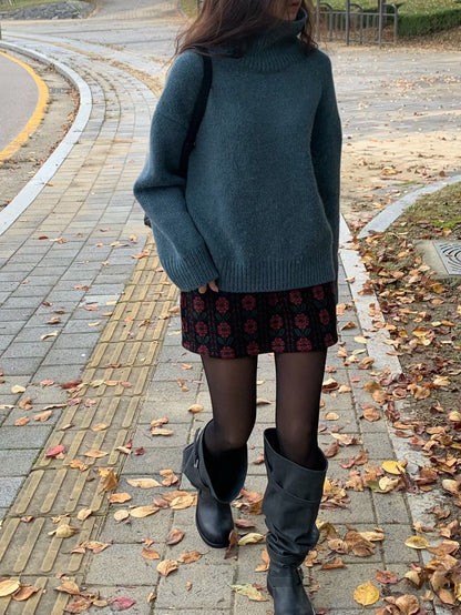 【至高質素布材】Luxurious Baby Alpaca High Neck Knit | 柔霧感羊駝高領上衣