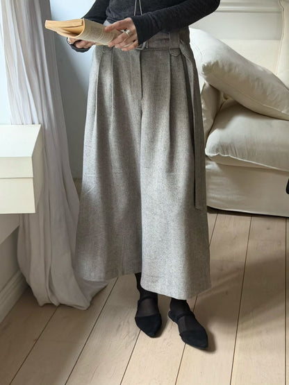 Heritage Herringbone Culottes | 人字紋混羊毛冬季闊褲